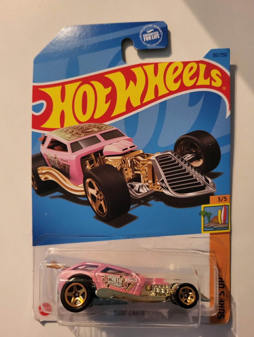 Hot Wheels Surf Crate Treasure Hunt #50 50/250 Pink 2023 Surf's Up